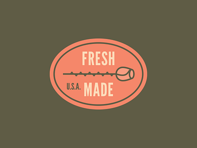Fresh Made badge botanical fresh graphic graphic design icon illustration lock up made rose sticker usa
