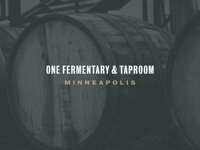 One Fermentary & Taproom 3 beer beer branding brand design fermentary graphic identity logo minneapolis one taproom typography word mark wordmark