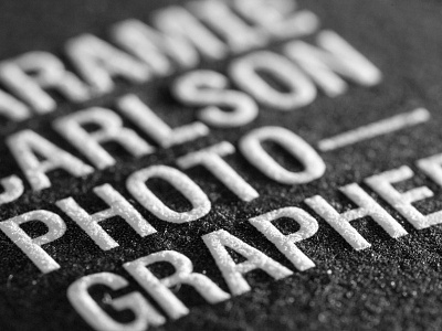 Letterpress Detail business card detail letter photo press print