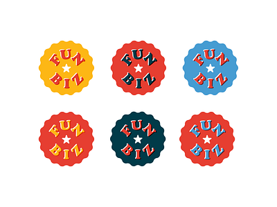 Fun Biz 1.3 badges brand circle concessions design fair graphic identity logo mark stamp