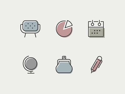 Icon set for Eurocard icon identity illustration pictogram