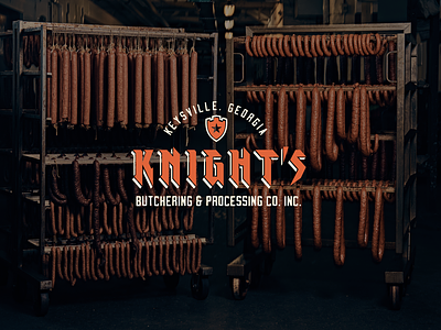Knight's Butchering and Processing butcher butcher logo meat
