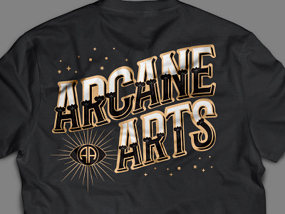 Arcane Arts Tee alt arts alternate arts logo arcane circus dark circus fire performer logo illuminati magic mystical performance group spooky spoopy