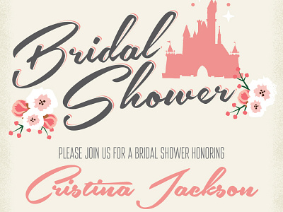 Vintage Disney Bridal Shower Invite
