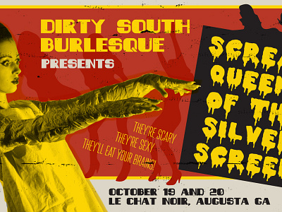 Dirty South Scream Queens bride of frankenstein burlesque halloween horror old movies retro rockabilly spooky spoopy