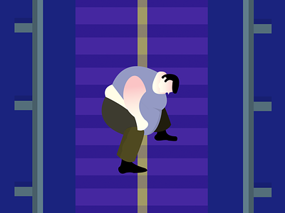 Fatigue climbing up stairs flat illustration obese stairs tired
