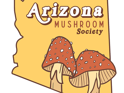 Arizona Mushroom Society Design arizona branding graphic design logo logo design mushroom nature sticker design visual design