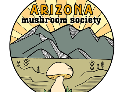 Arizona Mushroom Society Sticker Design