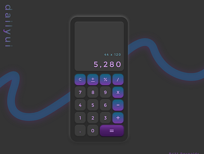 Daily UI Challenge - Calculator calculator calculator ui daily ui daily ui challenge dark ui graphic design ui ui design visual design