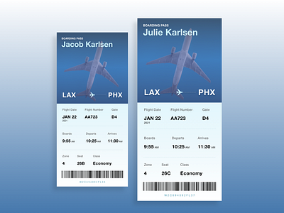 Daily UI Challenge - Boarding Pass