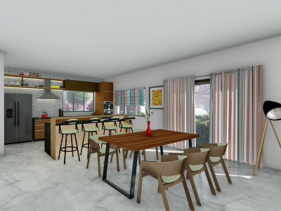 Multi functional Island Kitchen & Dining area