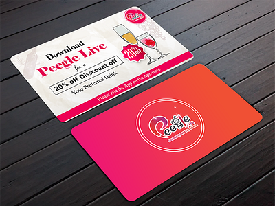 Card Design businesscard discount drink logo offers visitingcard