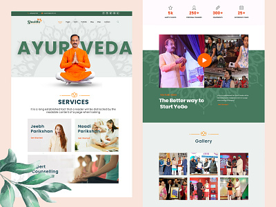 Yoga landing page design