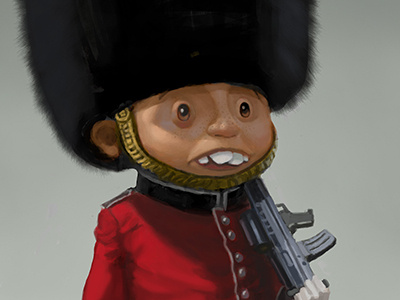Scot Guard Small character design illustration