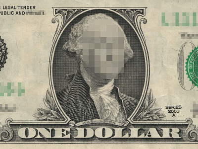 Privacy is the New Currency blur censor currency dollar george money pixel privacy