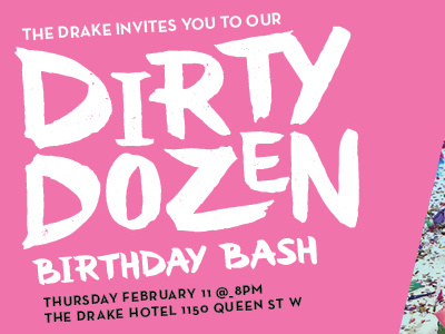 Dirty Dozen 12th Birthday Party birthday dozen handwritten party pink