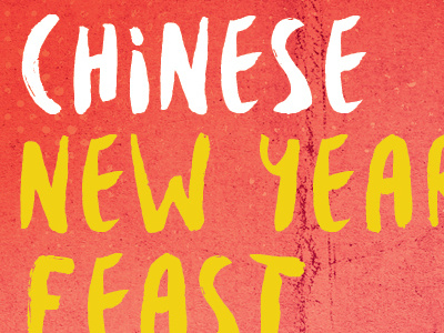 Chinese New Year Poster handtype handwritten paintbrush