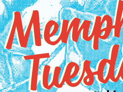 Memphis Tuesdays blues country karaoke memphis tuesday type typography