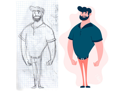 Sketch Guy character character design design drawing illustration illustrator vector