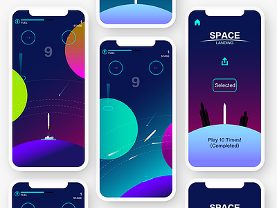 SPACE GAMES UI game gui illustration lonely planet space ui