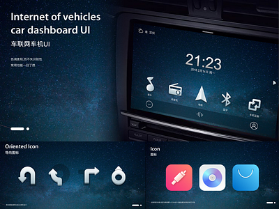 Car Dashboard icon ui