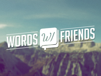 Words with Friends Logo Concept design logo retro words with friends