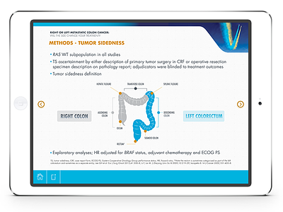 Interactive iPad presentation cancer clinic colon graphic ipad medical presentation ui user interface