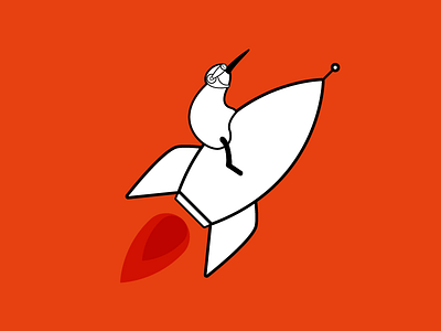 Fly kiwi - rocket