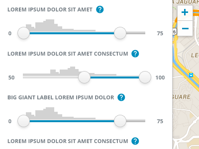 Data sliders controls dataviz maps