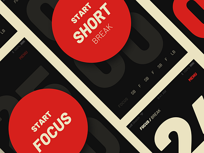 FOCUS/BREAK - Big sexy buttons mobile mobile app mobile app design pomodoro uiuxdesign user interface user interface designer