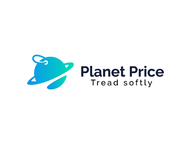 Planet Price branding buy design emblem idea logo planet price tag vector world