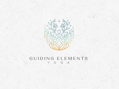 Guiding Elements Yoga 2d 3d ai app art branding classic design idea illustration logo luxury vintage yoga