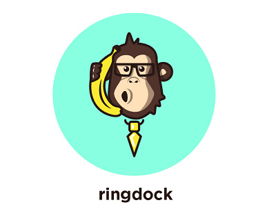 Ringdock 3d app art banana call callapp job telephone monkey