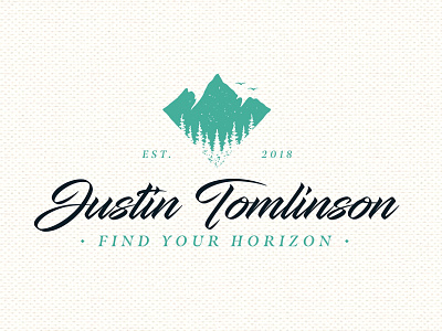 Justin Tomlinson cool horizon logo mountain nature