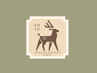 Deer 2018 animal fun logo vintage