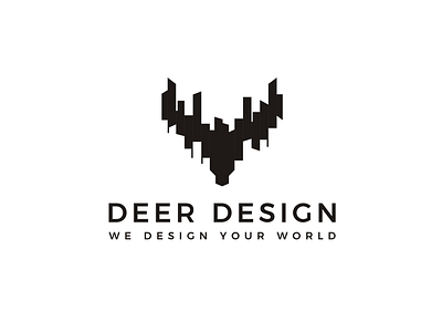 DEER DESIGN abstract animal art design uidesign ux design