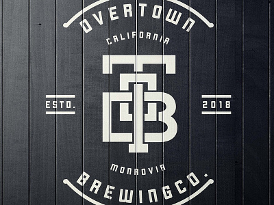 Over Town Brewing co. branding emblem logo luxury vintage