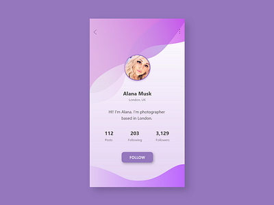 Daily UI #006 006 daily ui dailyui design profile ui user profile