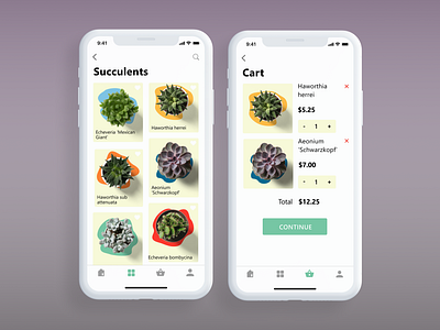 Daily UI #012 daily ui dailyui design e commerce e commerce app e shop mobile app plants ui
