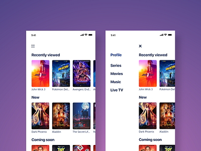 Daily UI #027 027 daily ui dailyui dropdown mobile app tv app