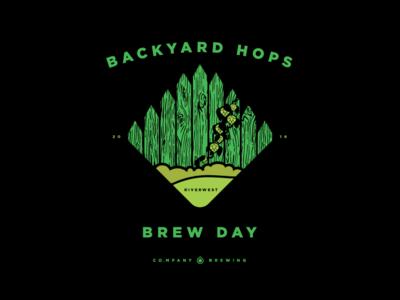 Riverwest Backyard Hops Brew Day brewery tshirt design