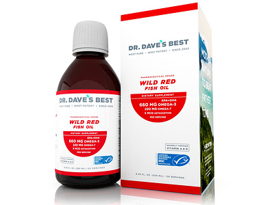 Wild Red Fish Oil bottle label boxdesign branding package packagedesign