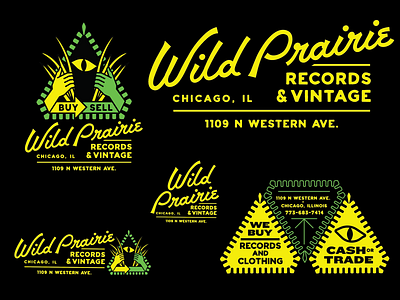 Wild Prairie logos branding design graphicdesign icon lettering letters logo logos logoset retail script typography