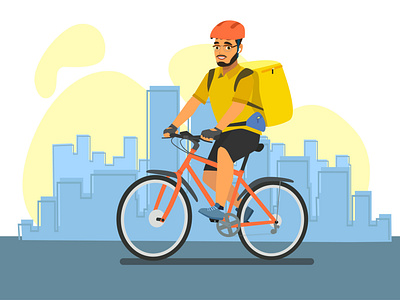 A character for a food delivery service. animation character characters food delivery application illustration vector