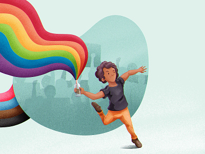 LGBTQIA+ pride day design graphic design illustration lgbt lgbtqia pride pride day queer rainbow revolution