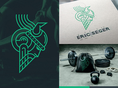 Eric Seger - Physical Educator branding design graphic design green health logo physical trainning sports trainning typography vector viking workout