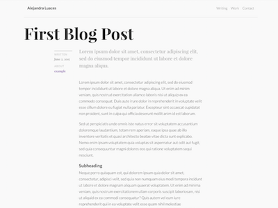 Blog Post Design blog monochromatic post sans serif simple writing