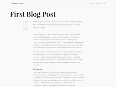 Blog Post Design