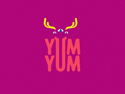 YumYum - Semi-sweet treats for kids - Grrrape 2 brand branding candy design icon illustration kids logo mark monster monsters sweet sweets toy treat typography vector yum