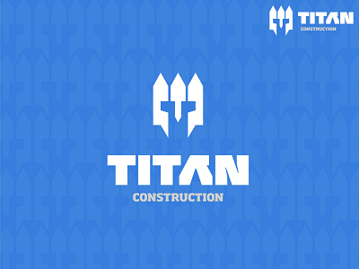 TITAN CONSTRUCTION ( White picket fence + Helm ) black brand branding construction design fence helmet illustration logo mark monster titan typography vector